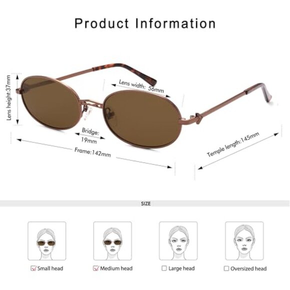 Retro Oval Sunglasses Y2K Vintage Trendy Designer Unisex Sunnies main image 4
